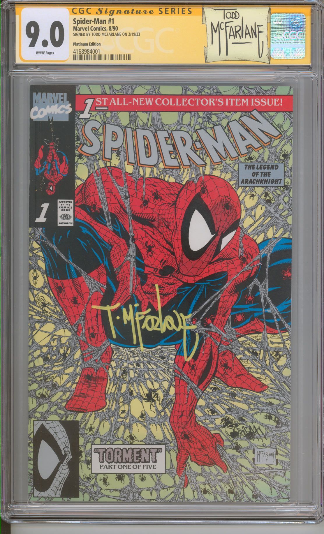 CGC SS SpiderMan 1 Platinum Edition Todd McFarlane Copper /