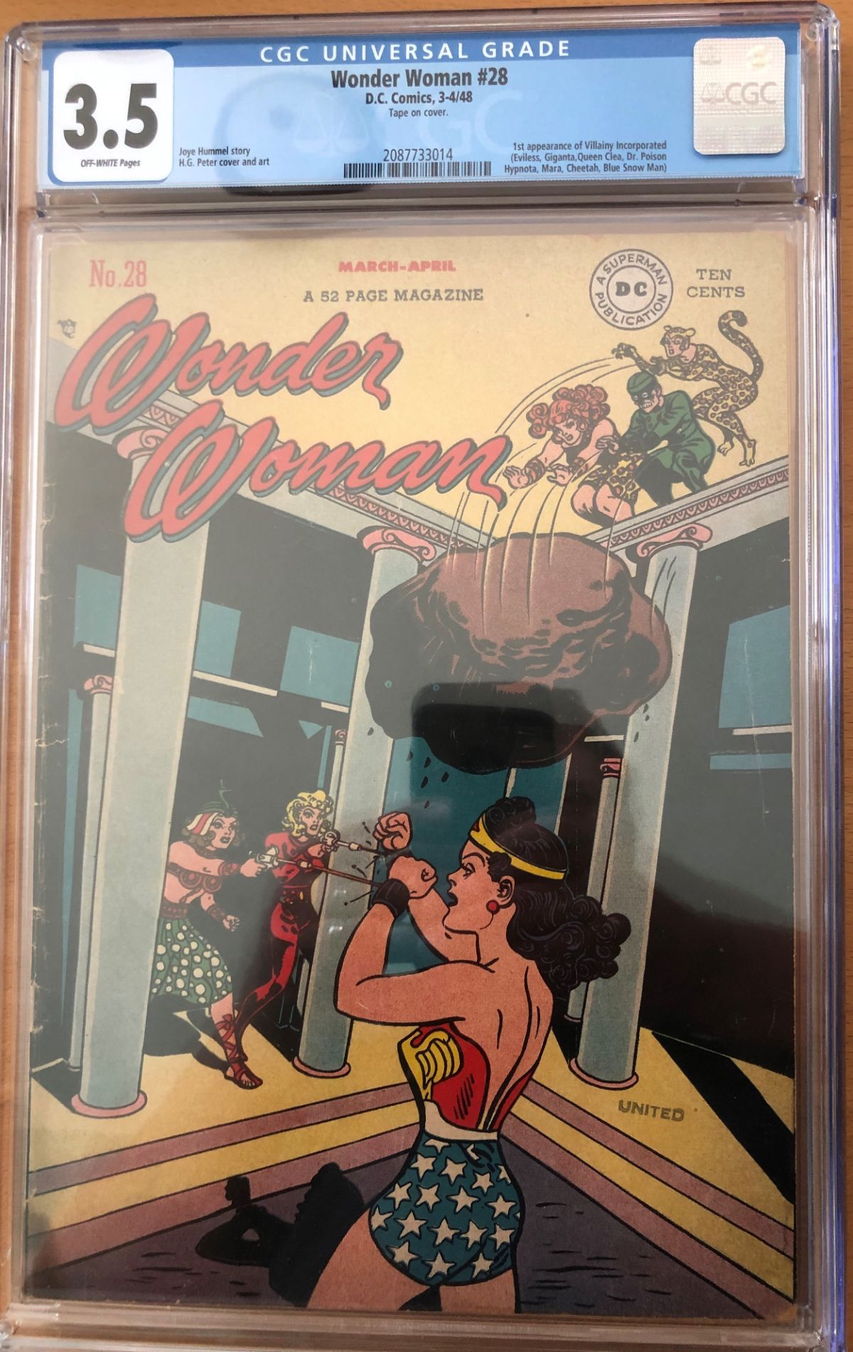 Wonder Woman #28 GA Book CGC 3.5 1st Villainy Inc Cheetah Cover-Closed ...