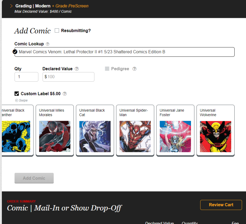 Custom Labels not working Page 2 Ask CGC CGC Comic Book