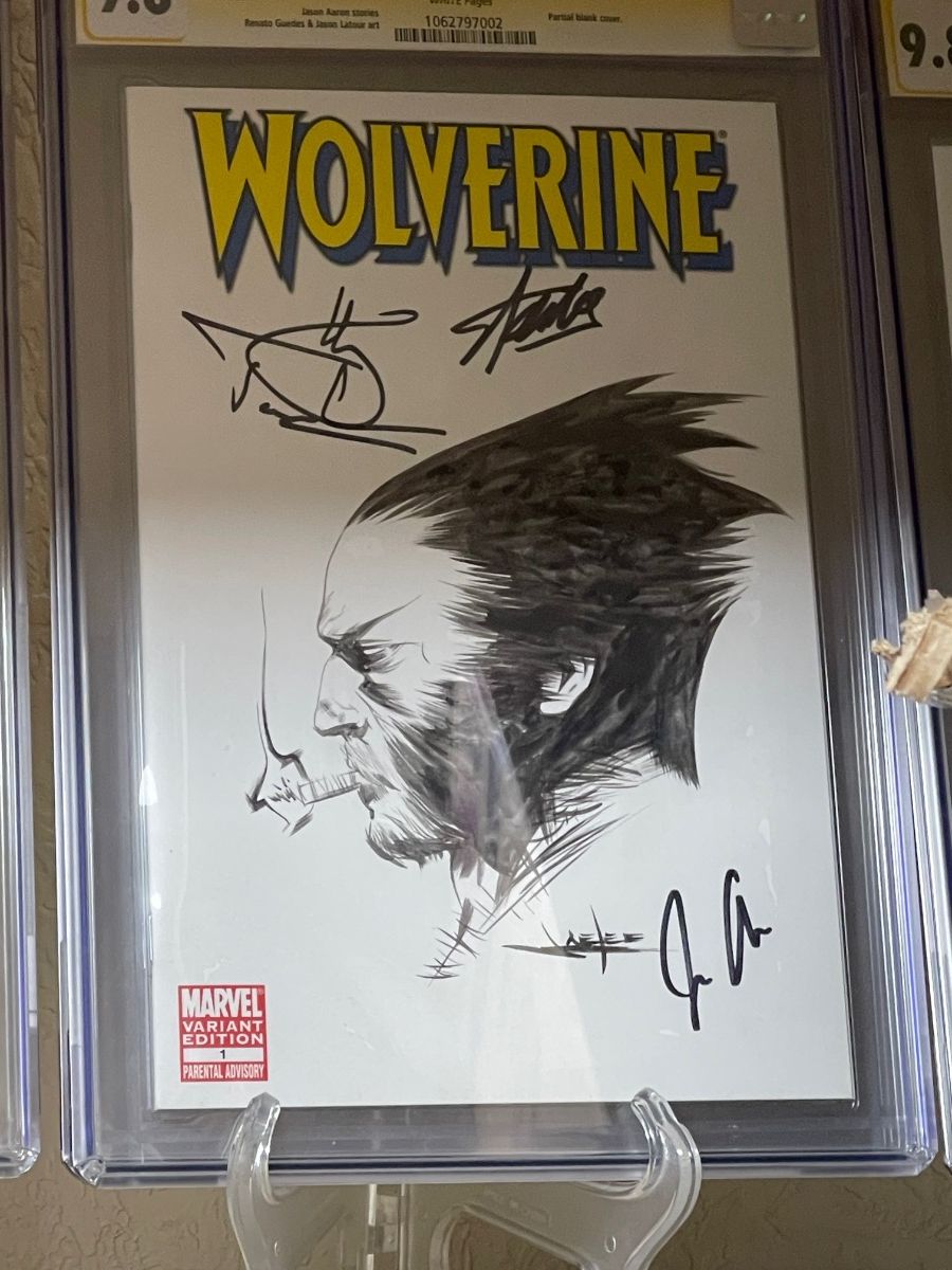 Wolverine #1 CGC SS 9.8 Jae Lee sketch signed by Jackman, Lee and