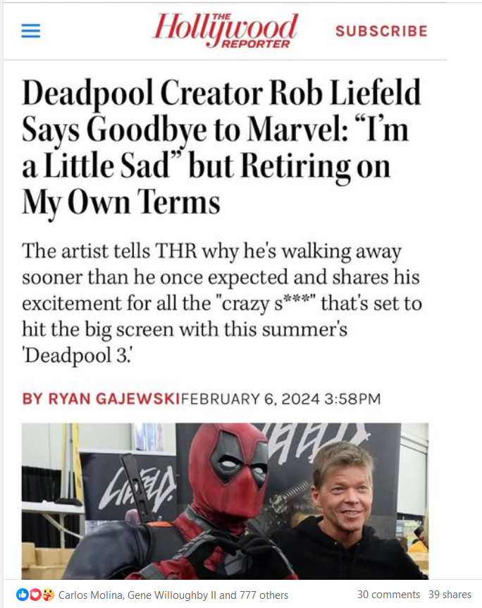 Rob Liefeld is retiring - Comics General - CGC Comic Book Collectors ...