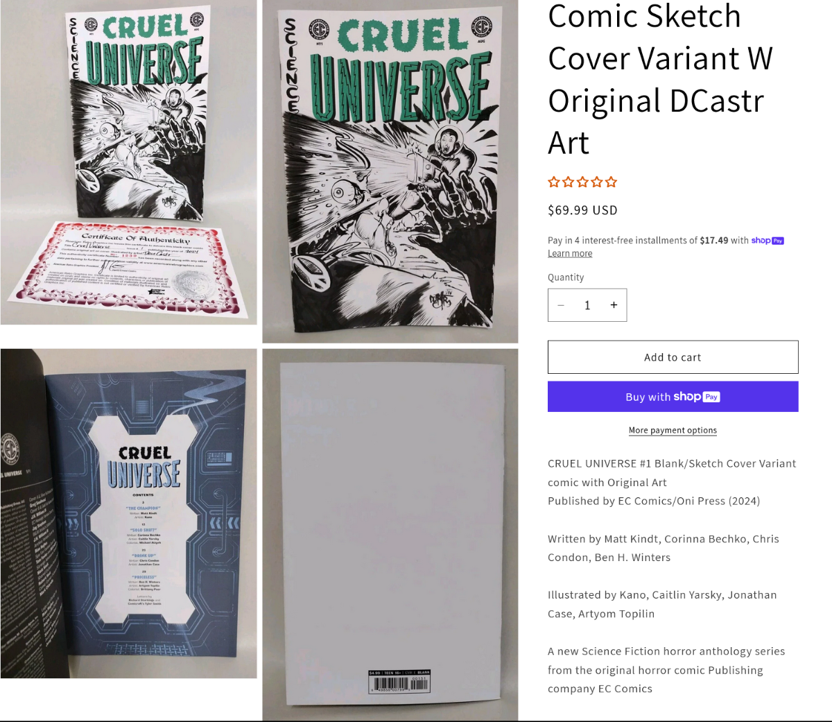 EC comics reveal Oni press EC Comics NEW TORTURED HEARTS #1 (ONE-SHOT ...