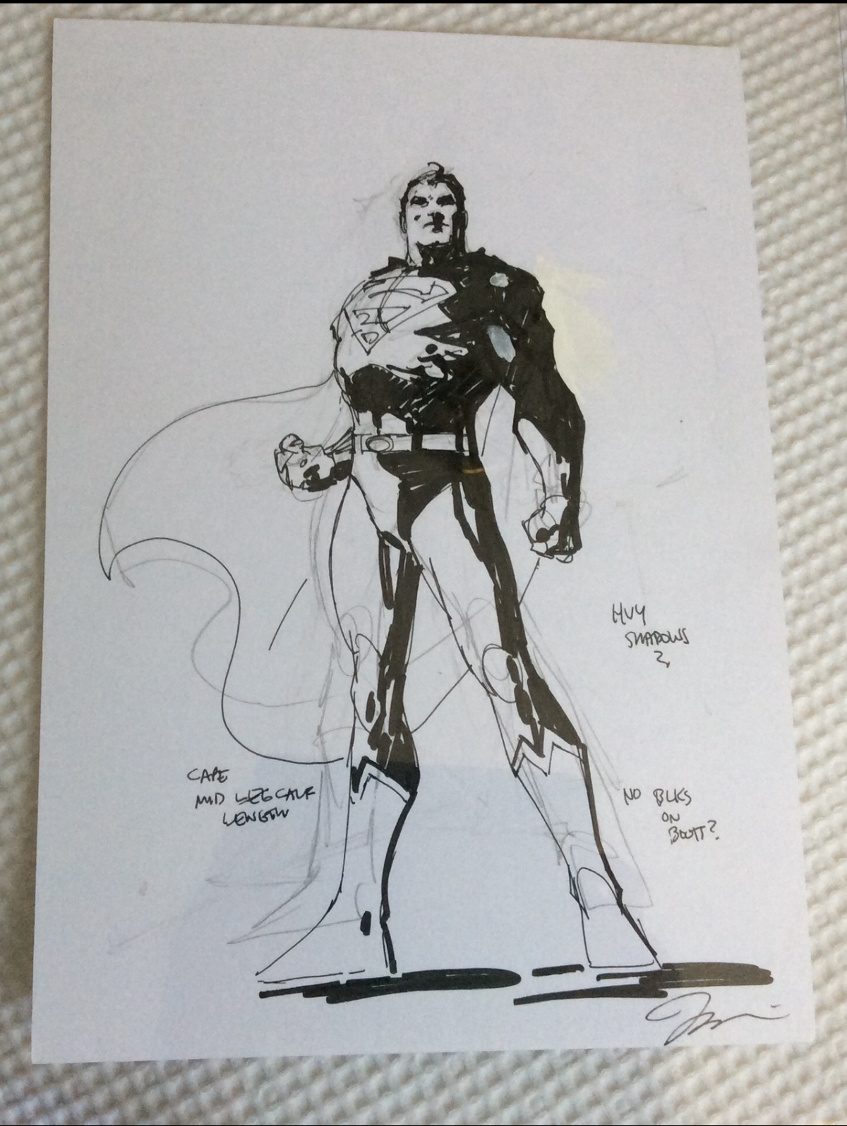 WTB: Jim Lee Superman 203 Sketch OA - Original Comic Art Only
