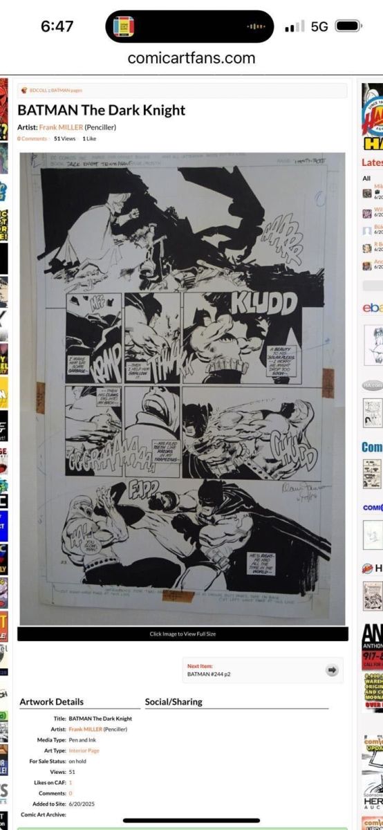 DKR page sale debunked - Original Comic Art - CGC Comic Book Collectors ...