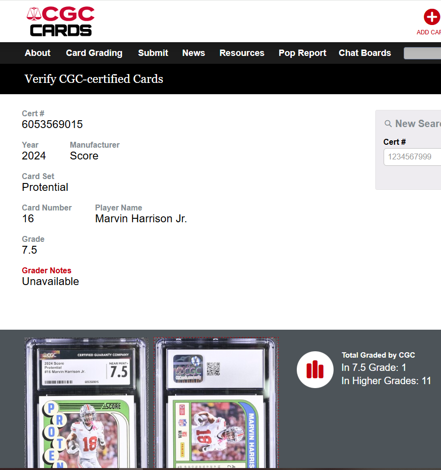 no notes on grading - Ask CGC Cards  Sports - CGC Comic Book Collectors  Chat Boards