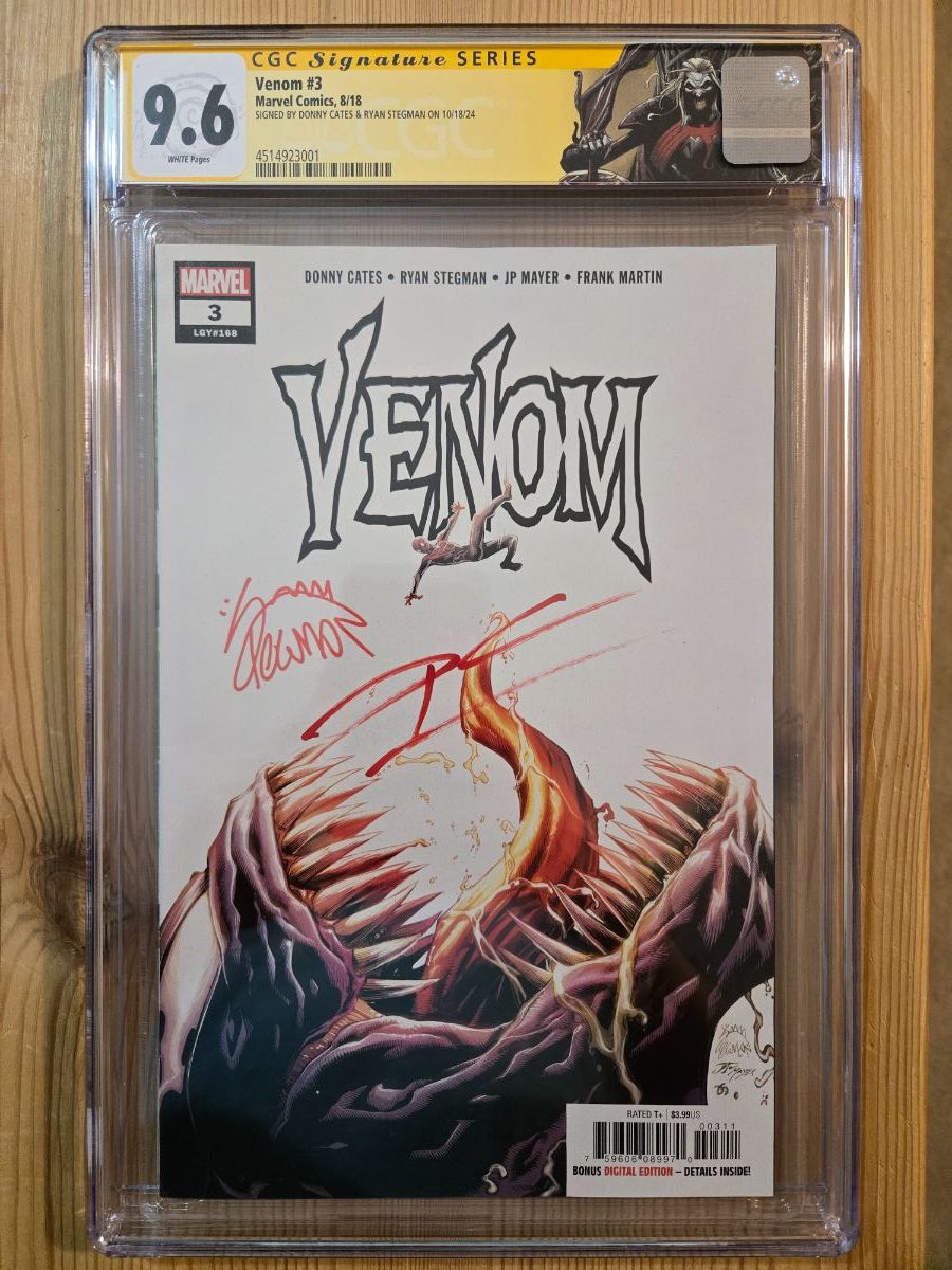 Venom #3 CGC 9.6 SS and Batman #1 2012 CGC SS 9.6 for auction