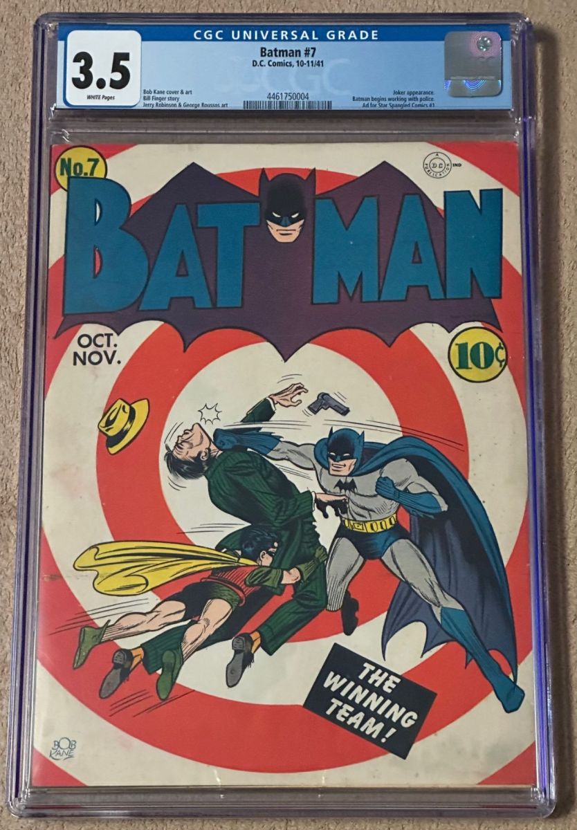 Batman #7 CGC 3.5 WHITE pages CLOSED - Golden / Silver / Bronze Age ...